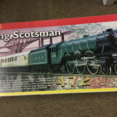 A boxed Hornby flying scotsman .