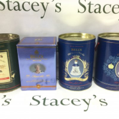 Four decanters of Bell's whiskey including Extra Special examples. Shipping category D.