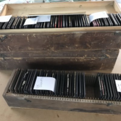 WITHDRAWN - Cases of vintage magic lantern slides of various subjects including British scene photographs , Rome, Venice etc. this lot cannot be posted. NO RESERVE