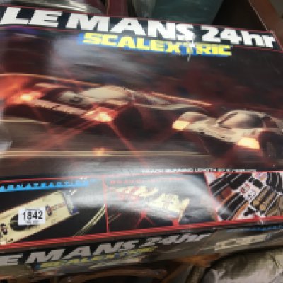 A 24h Lemans Scalextric set and other modern days gone die cast cars. NO RESERVE