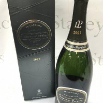A Boxed bottle of Laurent Perrier 2007 champagne . This lot cannot be posted. NO RESERVE