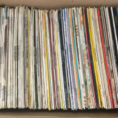 Five boxes of LPs by various artists including T Rex, Abba, The Monkees, Billy Fury and many more. Shipping category D.