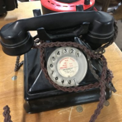 A vintage Bakelite telephone