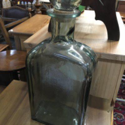 A glass bottle and stopper. NO RESERVE