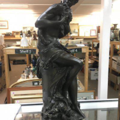 A cold composition bronze, Allegorie de la Paix (Allegory of Peace) signed Albert Ernest Carrier-belleuse. 59cm tall. This lot cannot be posted