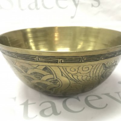 20th century Chinese dragon and Phoenix bowl, with six character mark at the base. 25cm wide , 11cm tall. Postage category B