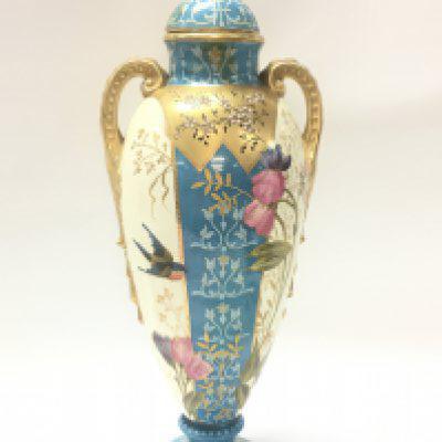 A late 19th century continental vase 39cm tall. This lot cannot be posted. NO RESERVE