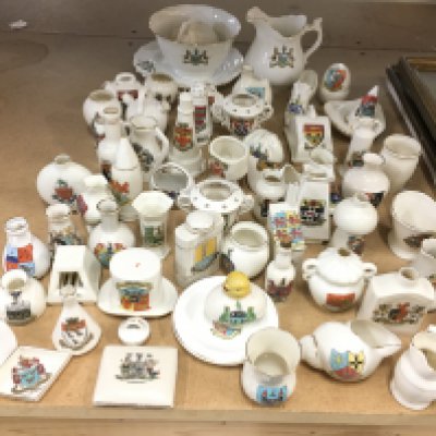 A large collection of assorted Goss china. Postage D
