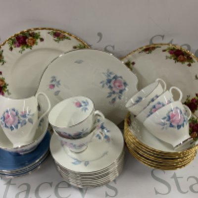 A Royal Albert Sorrento pattern part tea-set together with Royal Albert Old Country Roses pattern tea-set. (D)