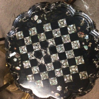 A Victorian paper mache table NO RESERVE .