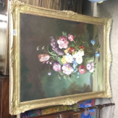 A 20th century oil painting still life signed &ldquo;Jan&rdquo; (possibly new forest artist).