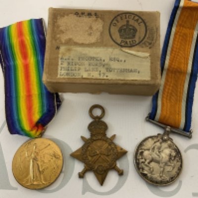 WW1 3 medal group awarded to 53882, DVR H J Cheshire. R F A (A)
