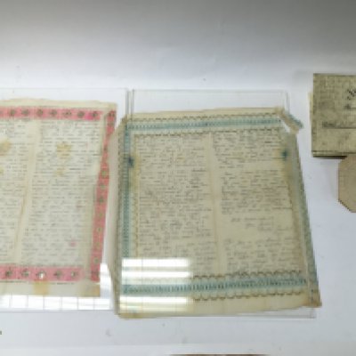 A 1893 Probate document and two world war 1 letters. Postage D