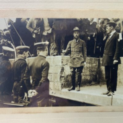 A small collection of Early Daily Mirror Sea Scouts press photographs on board mounts , each with press stamp to the reverse. (A) 24.5 x 20cm NO RESERVE