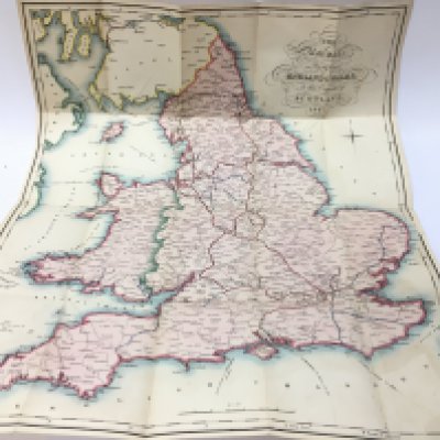 A map from 1841 showing the railways throughout England Wales and the capital of Scotland.