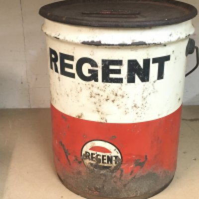 A vintage Regent oil drum