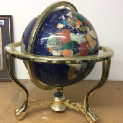 A large gem globe approx 20inches tall and 18 inches wide. Postage D