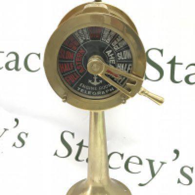A brass ships engine room telegraph , 33cm tall. Postage category C