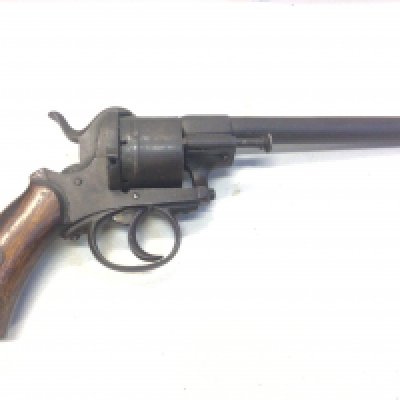 A 19th Antique century pin rim fire Belgium revolver with proof marks ELG.