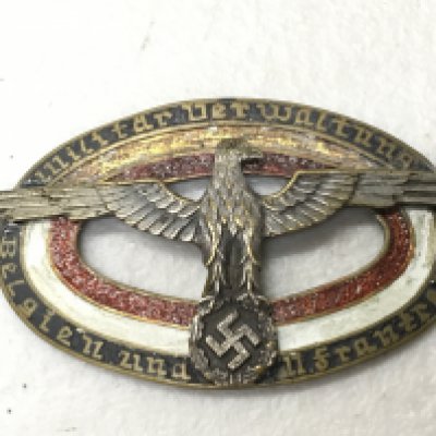 A rare Genuine German Third Reich military badge Administration of Norway. The reverse numbered 4398.