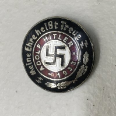 A German Third Reich enamel political badge 1933 Adolf Hitler