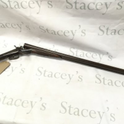 Nice example of a side by side 12g shotgun with lovely damascus steel barrels. 29 inch barrel and 45.5 overall. S number 42079 PLEASE NOTE THAT A SHOTGUN LICENSE IS REQUIRED TO PURCHASE THIS ITEM. VIEWING AND COLLECTING IS BY APPOINTMENT ONLY.