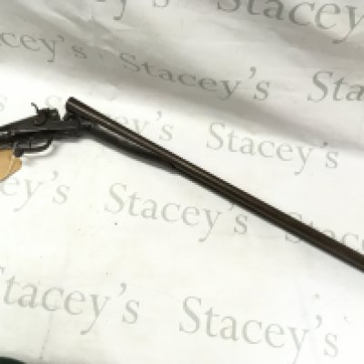 A W Watson and son 12 bore side by side hammer shotgun. 30 inch barrel and 45 inches overall. #11456PLEASE NOTE THAT A SHOTGUN LICENSE IS REQUIRED TO PURCHASE THIS ITEM. VIEWING AND COLLECTING IS BY APPOINTMENT ONLY.