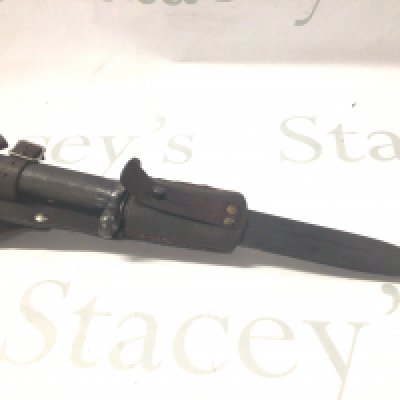 A Swedish M96 pattern II world war bayonet. A good example with full frog the bayonet with serial numbers and other stamp marks.