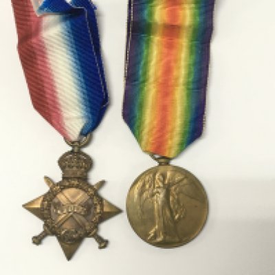 Two I world war medals 1914-15 star and one other 101970 SPR W.C Huzzey RE. (2)