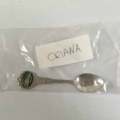 A collection of orient line items consisting of an oval serving dish from the orient line shipping company, very early pewter tankard from the orient line shipping company, seashell design cup & saucer from the orient line, early souvenir spoon from the orient line vessel the SS Oriana, very early orient line royal Doulton ships ashtray and souvenir glass dish from the very old vessel the SS Orontes