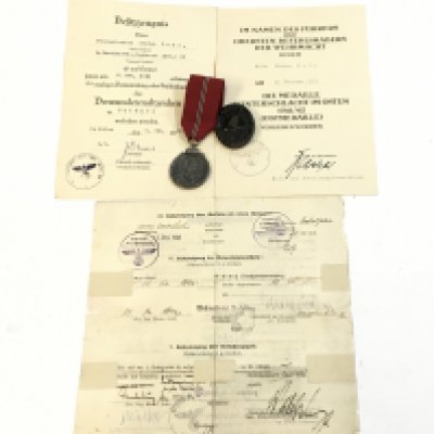 WW2 German Third Reich awards and citations to Gunter Rutz. Postage category A