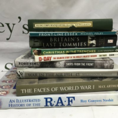 Various war books.