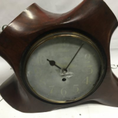 A large four blade propeller boss with clock mechanism and bezel marked rolls Royce falcon mk2.