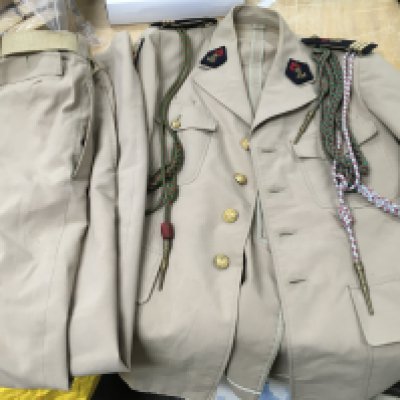 A 1968 French officer's uniform, possible French Navy. Shipping category B.