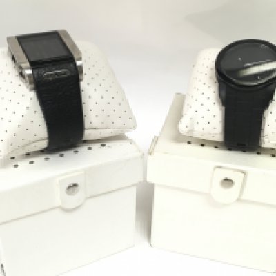 Two boxed mens Diesel watches. Both seen working. Postage category B