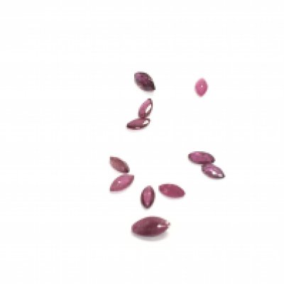 Parcel of unmounted marquise cut rubies. 1.30ct. Postage A