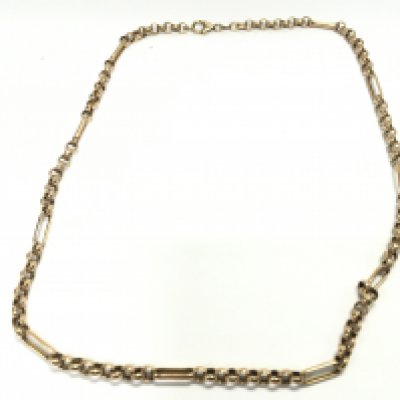 9ct gold chain with ring links. 9.62g Postage A