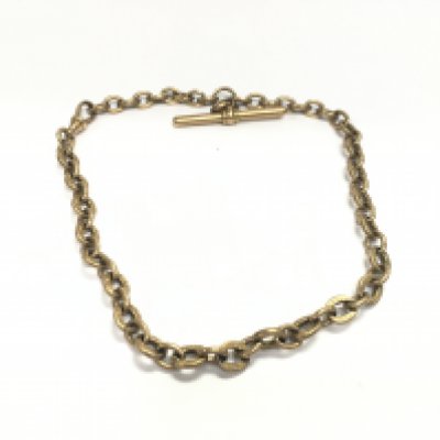 10ct late Victorian albert chain. 44.75g and 37cm length