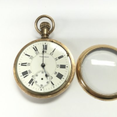 A gold plated waltham pocket watch in need of restoration.