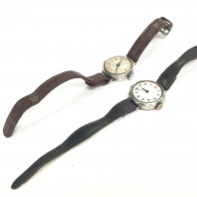 Two vintage silver cased ladies watches. Postage category A. NO RESERVE