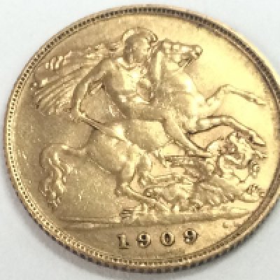 A 1909 sovereign, postage category A