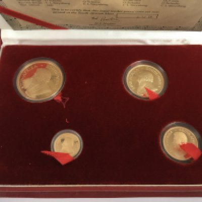 A 1999 Krugerrand set from the South African mint company in case with COA.