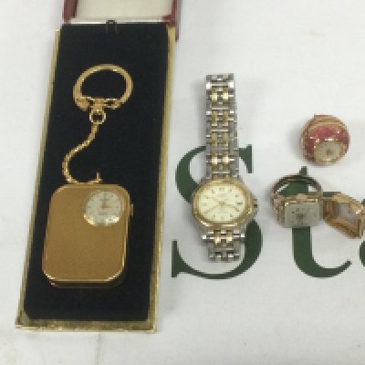 Thre vintage watches and a Rotary ladies watch (4). Shipping category B.