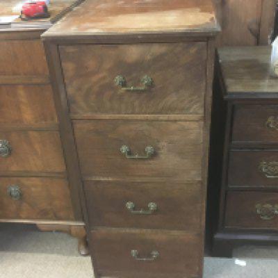 A Mahogany flight of four drawers. 87cm high 61cm deep.