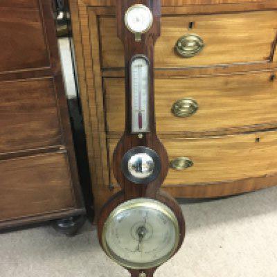 A Victorian Rosewood Barometer , 98cm tall. This lot cannot be posted