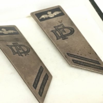 A pair of silver plated RAF cufflinks, postage category A