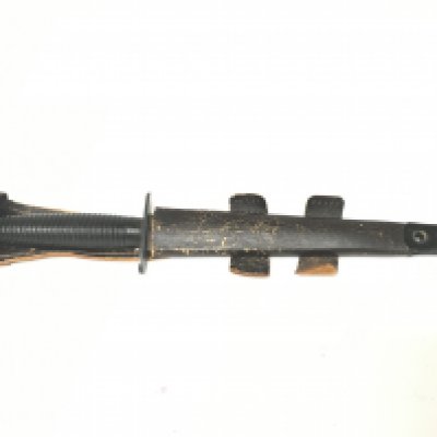 A vintage Fairbairn Sykes design commando knife by William Rodgers Sheffield. Blade 18cm long, total knife 30cm long. This lot cannot be posted