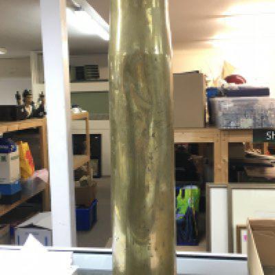 A large plain shell marked LO1-FAT-88, with primer missing. 61cm tall. This lot cannot be posted. NO RSERVE