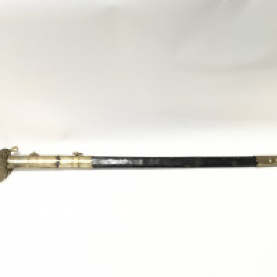 A naval officers dress sword with a brass hilt, lion head pommel, shagreen grip. 94cm total length. Blade 79cm long. This lot cannot be posted
