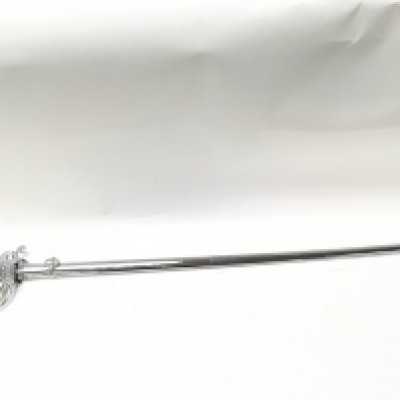 Thailand naval officers sword with elephant head pommel, shagreen hand grip, chrome scabbard and hand guard. 94cm long in total. 79cm long blade. Cannot be posted